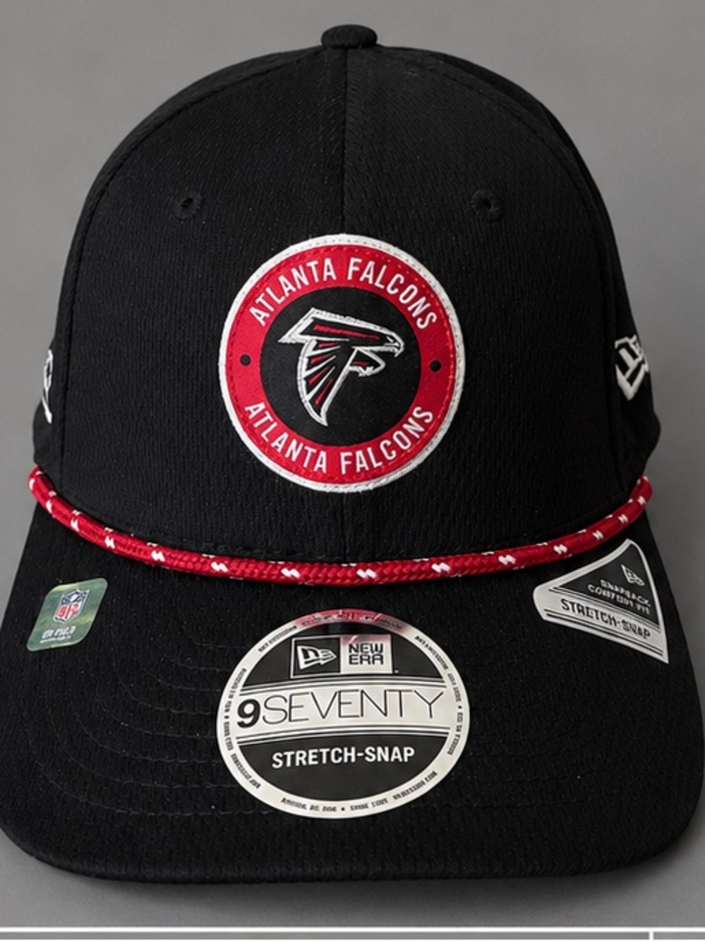 New Era Atlanta Falcons Black Snapback Cap with Red & White NFL Shield NWT